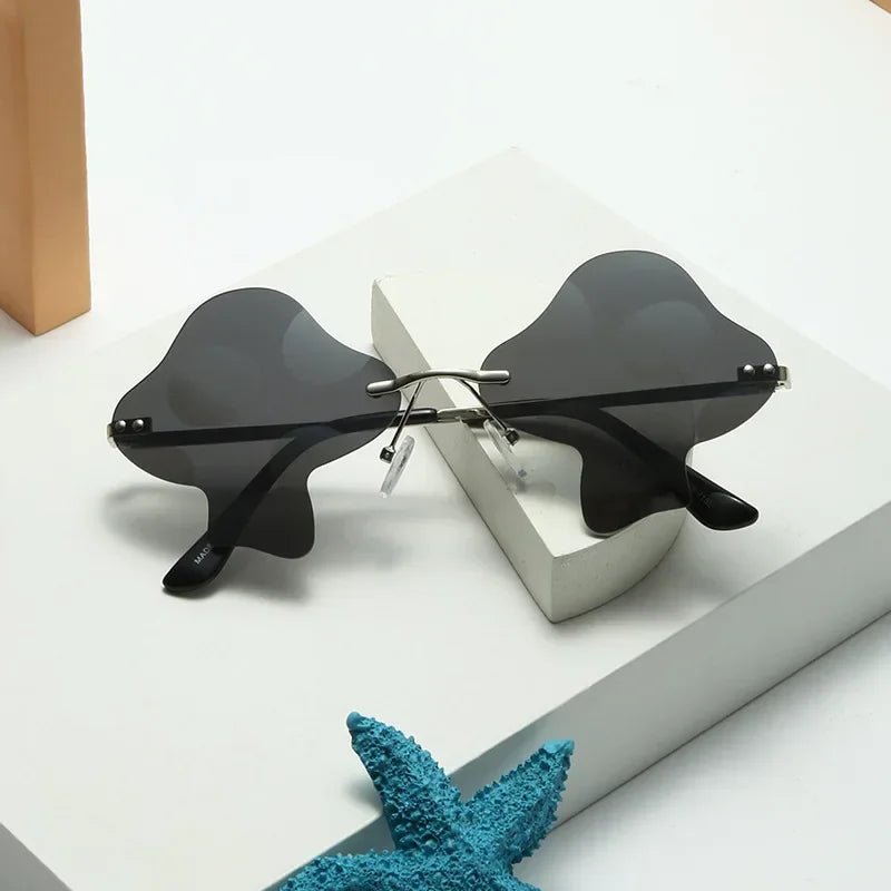 Mushroom Shape Rimless Sunglasses - silverfoxgoods