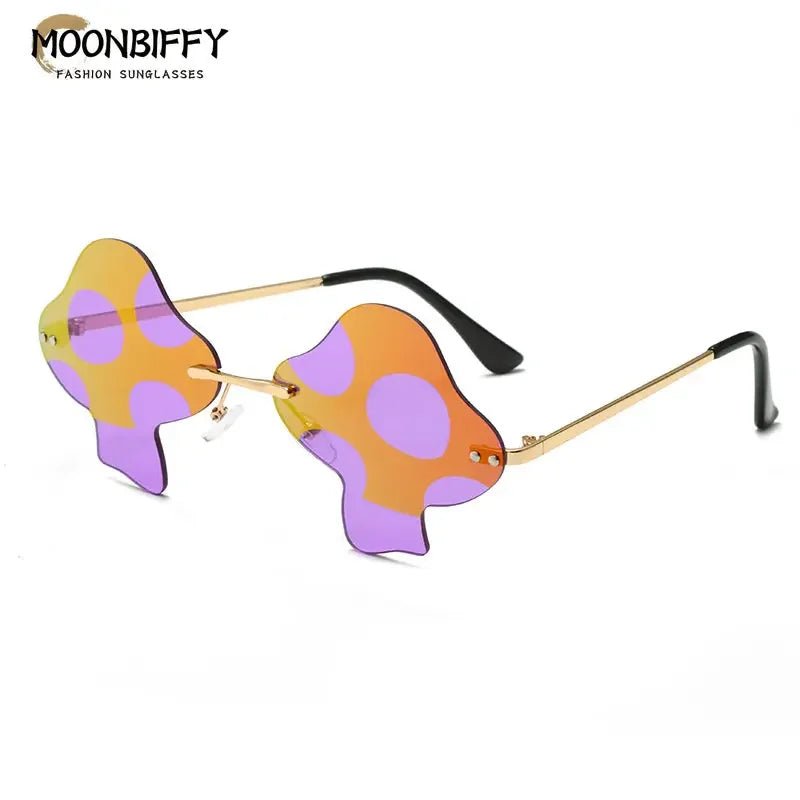 Mushroom Shape Rimless Sunglasses - silverfoxgoods