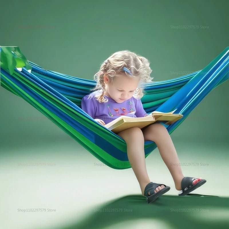 Outdoor camping hammock double thick swing lounge travel portable lightweight - silverfoxgoods