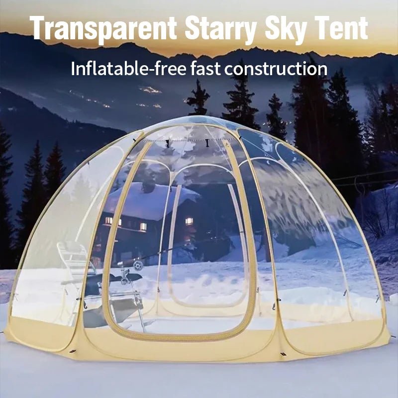 Starry Sky Camping Dome Tent, 4-8 Person, Wind/Rainproof, Quick Setup - silverfoxgoods