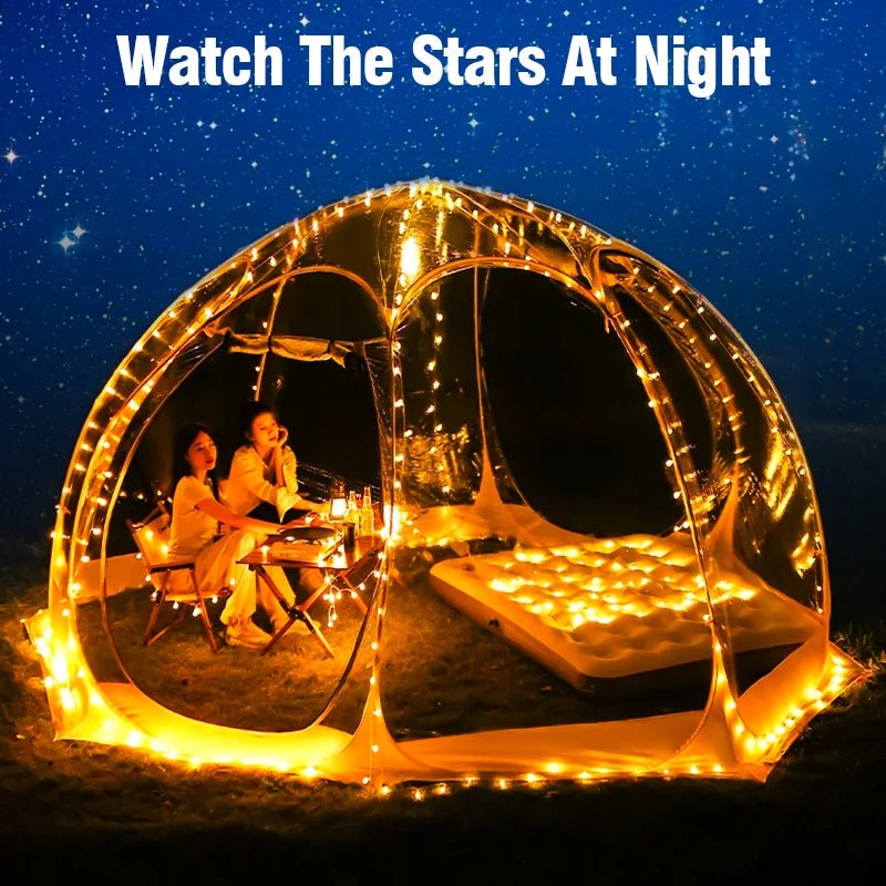 Starry Sky Camping Dome Tent, 4-8 Person, Wind/Rainproof, Quick Setup - silverfoxgoods