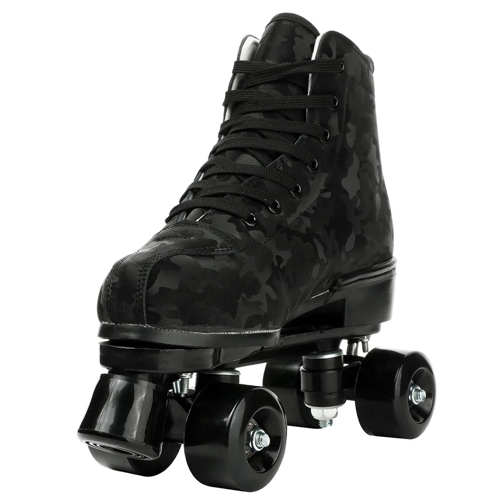Outdoor Roller Skates Sports Double Row Skates Quad 4 Wheels Skating Women Flashing Roller Skates Shoes for Men Youth Boys Girls - silverfoxgoods