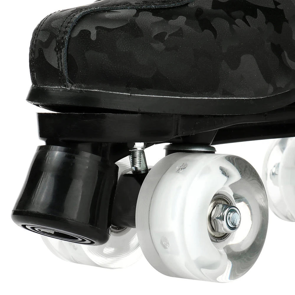 Outdoor Roller Skates Sports Double Row Skates Quad 4 Wheels Skating Women Flashing Roller Skates Shoes for Men Youth Boys Girls - silverfoxgoods