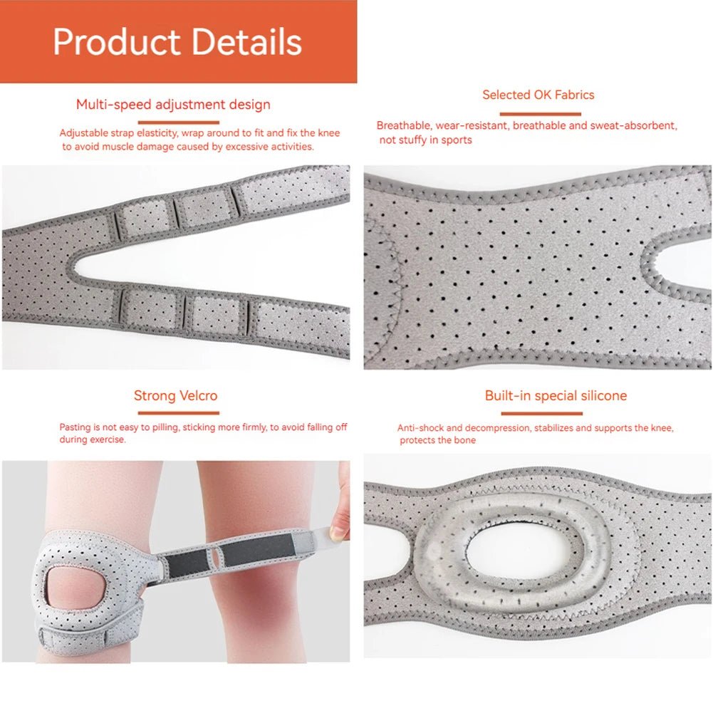 Adjustable Patella Knee Brace for Running Sports - silverfoxgoods