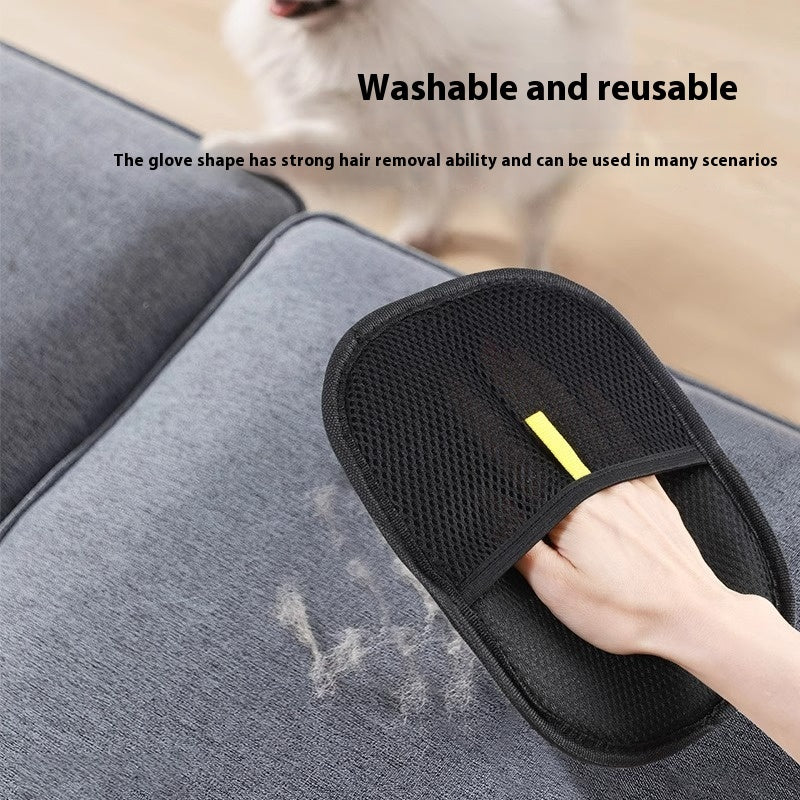 2-in-1 Pet Hair Remover Mitt and Deshedding Brush Glove for Dogs, Cats, and More - silverfoxgoods