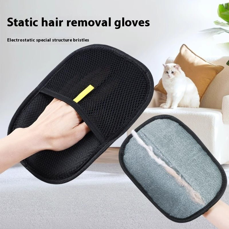 2-in-1 Pet Hair Remover Mitt and Deshedding Brush Glove for Dogs, Cats, and More - silverfoxgoods