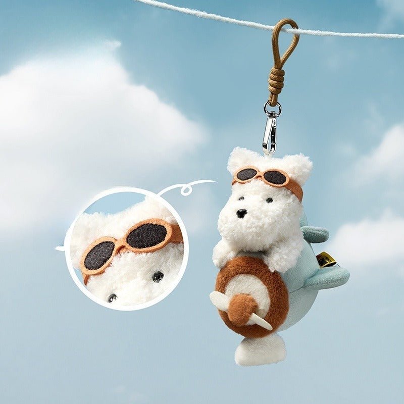 Plush West Highland Puppy Schnauzer Bag/Keychain Pendant - silverfoxgoods