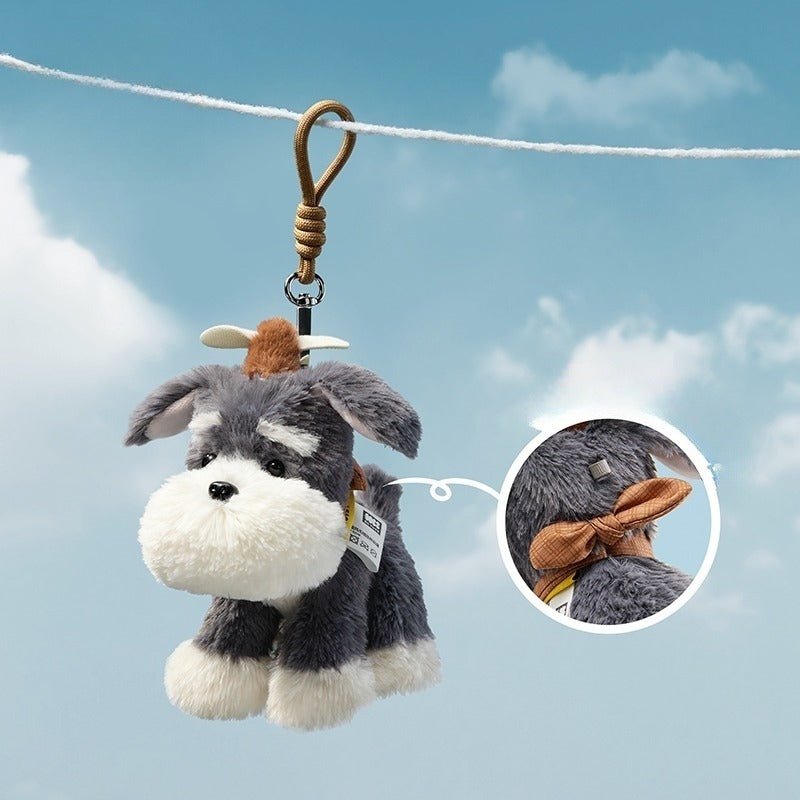 Plush West Highland Puppy Schnauzer Bag/Keychain Pendant - silverfoxgoods