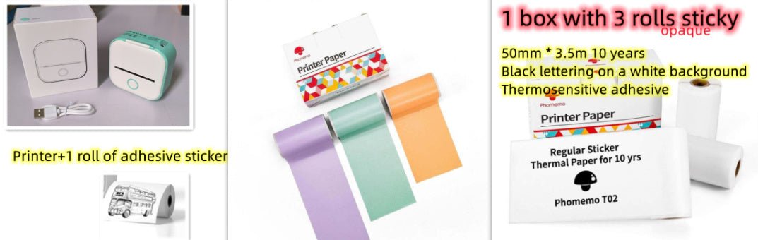 Mini Thermal Label Printer - Portable, Bluetooth, Home & Student Use - silverfoxgoods