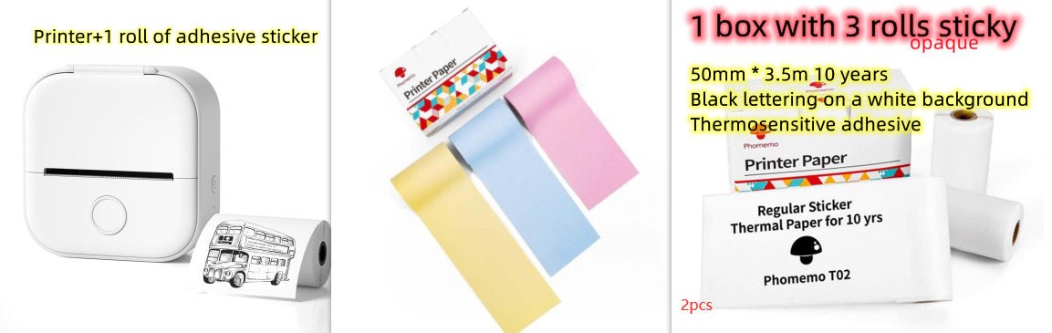 Mini Thermal Label Printer - Portable, Bluetooth, Home & Student Use - silverfoxgoods