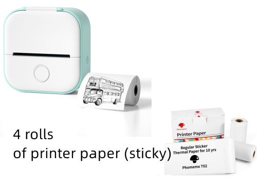 Mini Thermal Label Printer - Portable, Bluetooth, Home & Student Use - silverfoxgoods