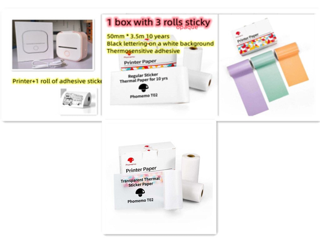 Mini Thermal Label Printer - Portable, Bluetooth, Home & Student Use - silverfoxgoods