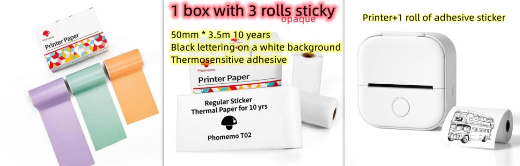 Mini Thermal Label Printer - Portable, Bluetooth, Home & Student Use - silverfoxgoods