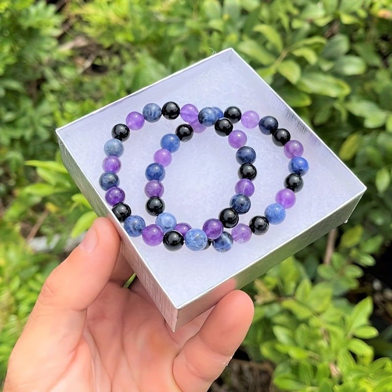 Purple Beaded Bracelet - silverfoxgoods