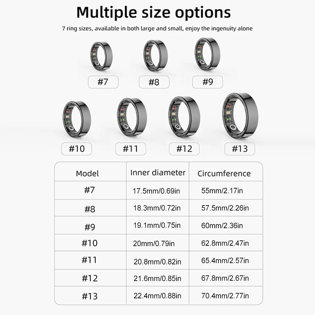 R09 Smart Ring – Heart Rate, Blood Oxygen & Sleep Monitor Fitness Tracker - silverfoxgoods