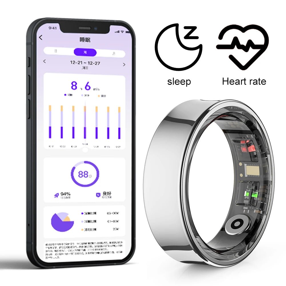R09 Smart Ring – Heart Rate, Blood Oxygen & Sleep Monitor Fitness Tracker - silverfoxgoods