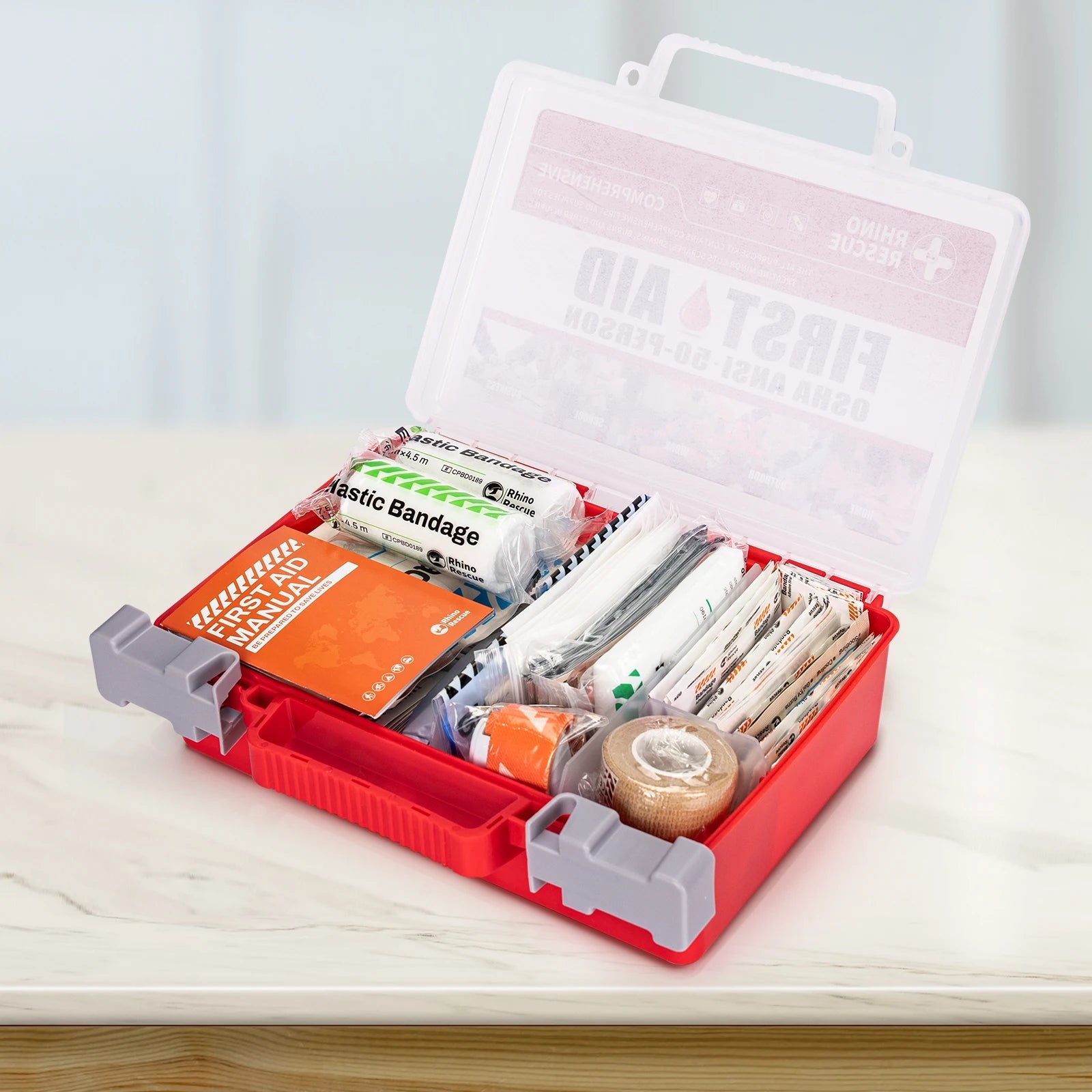 Rhino Rescue First Aid Kit: Home, Office, School, Car, Outdoor, Travel - silverfoxgoods