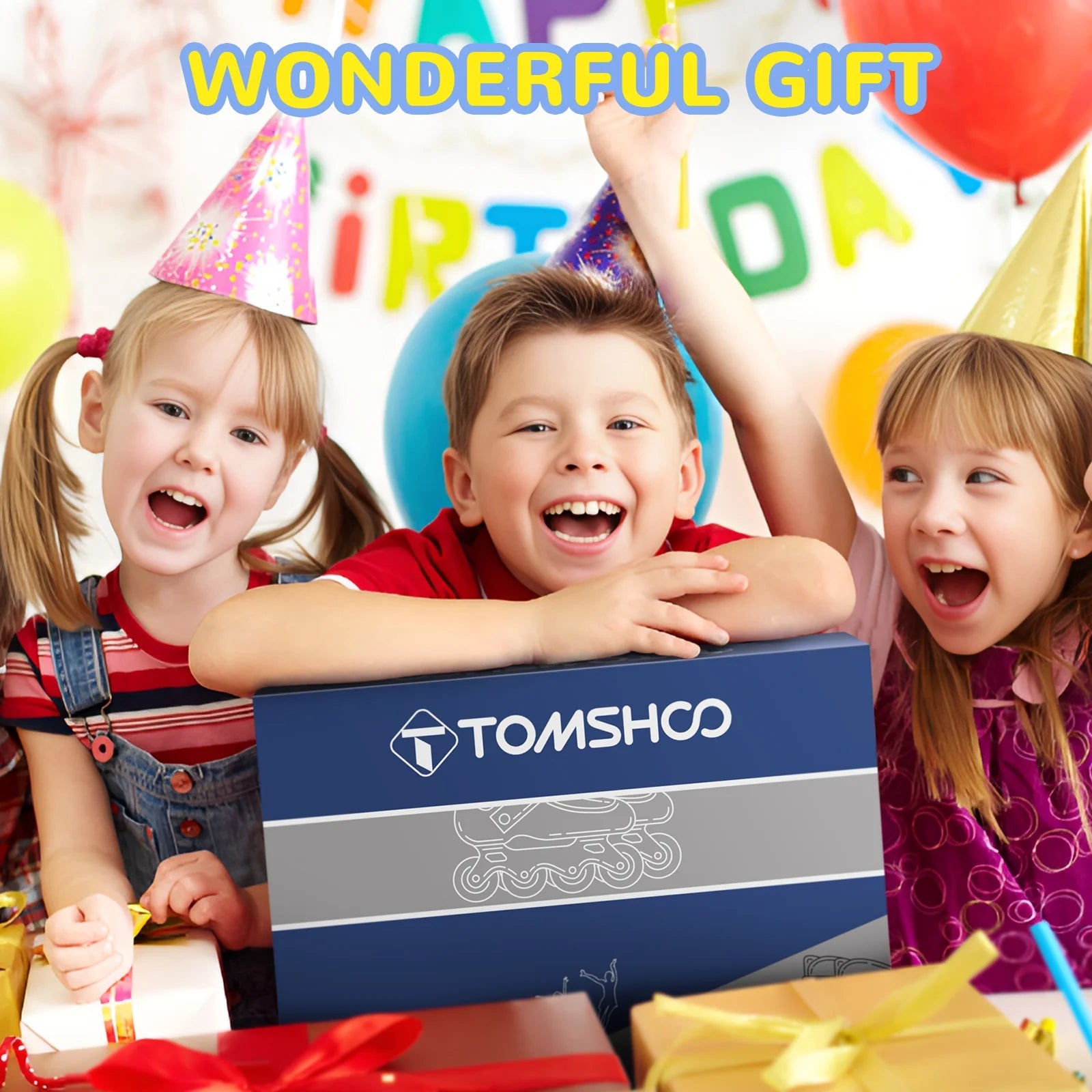 Kids adjustable roller blades with light-up wheels and secure triple closure system for boys and girls