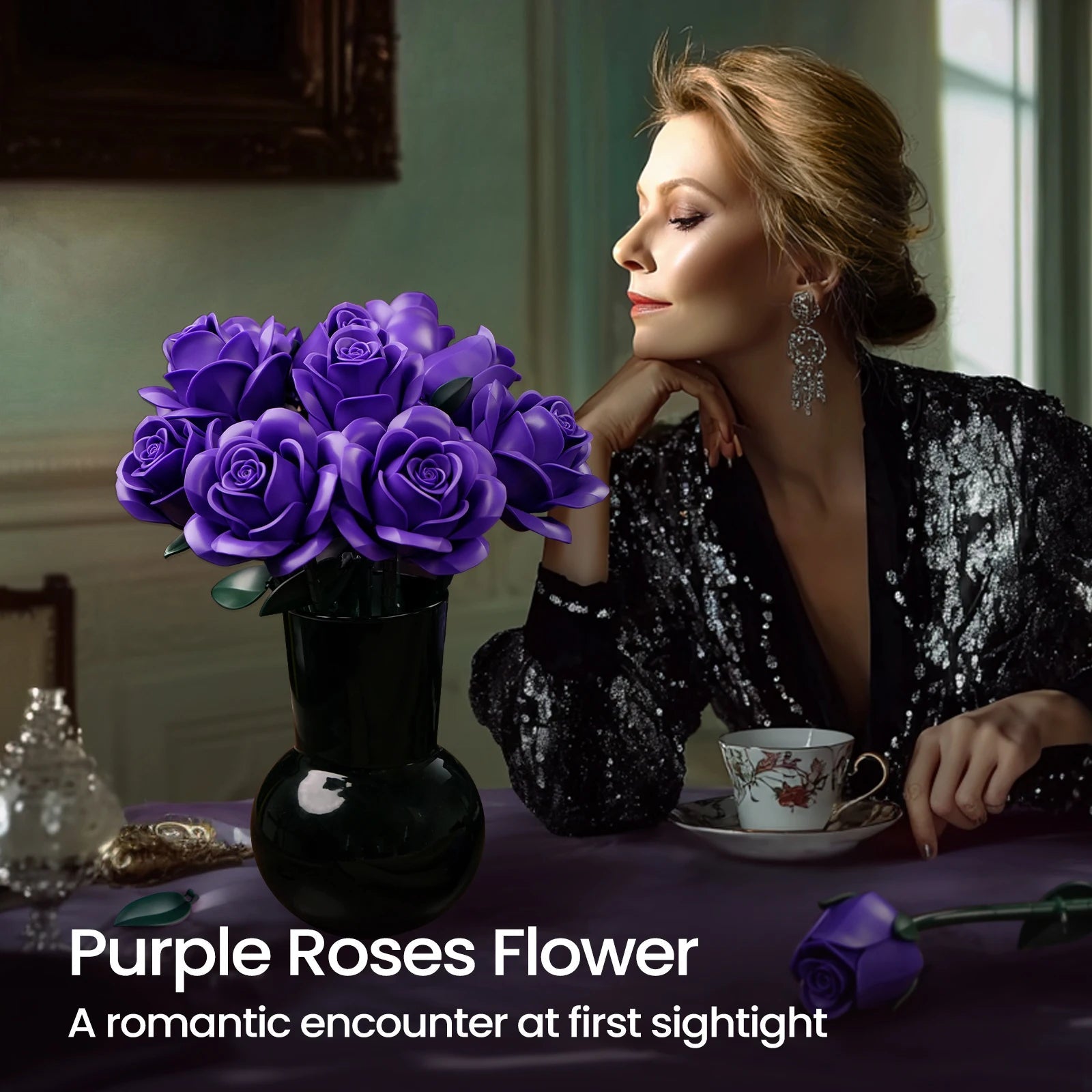 Floral Bricks Building Set - Perfect Gift for Adults! - silverfoxgoods