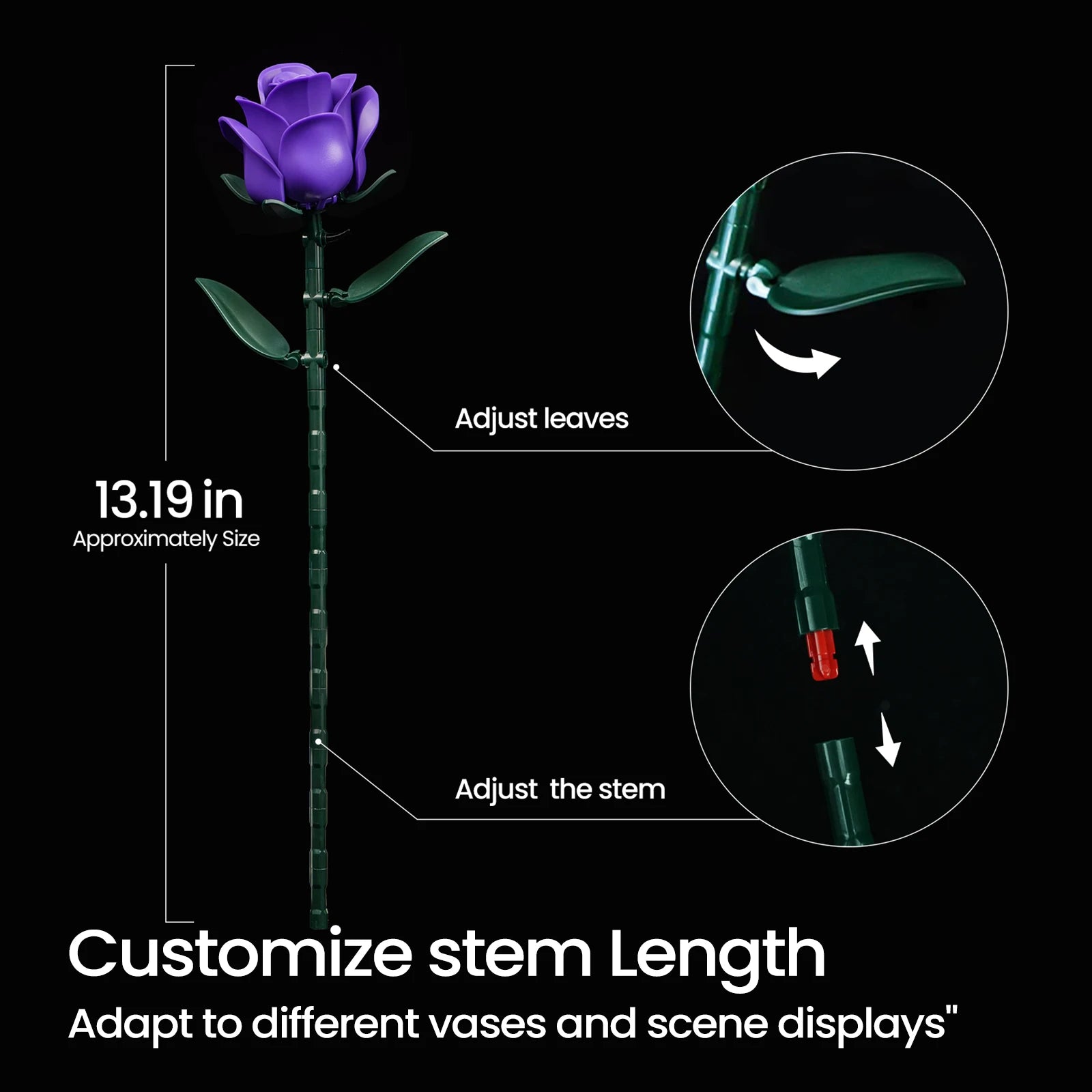 Floral Bricks Building Set - Perfect Gift for Adults! - silverfoxgoods