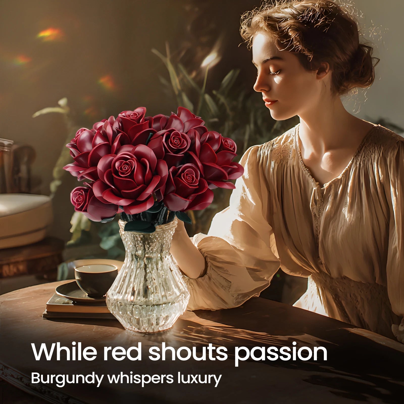 Floral Bricks Building Set - Perfect Gift for Adults! - silverfoxgoods