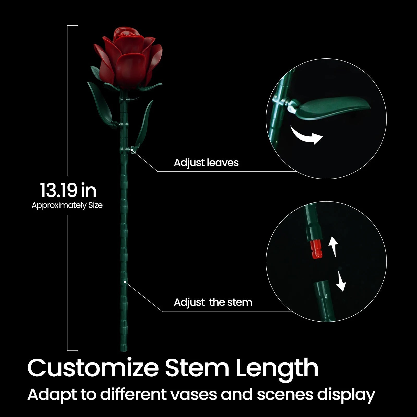 Floral Bricks Building Set - Perfect Gift for Adults! - silverfoxgoods