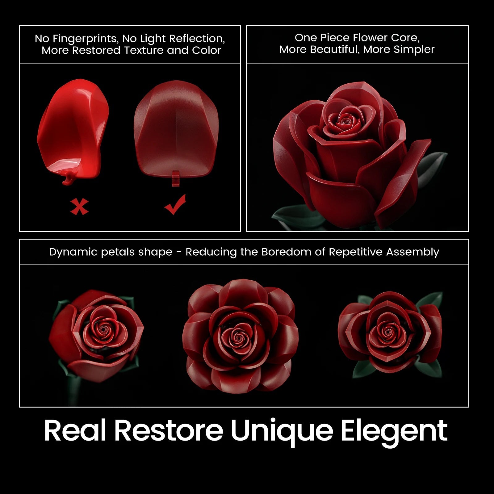 Floral Bricks Building Set - Perfect Gift for Adults! - silverfoxgoods