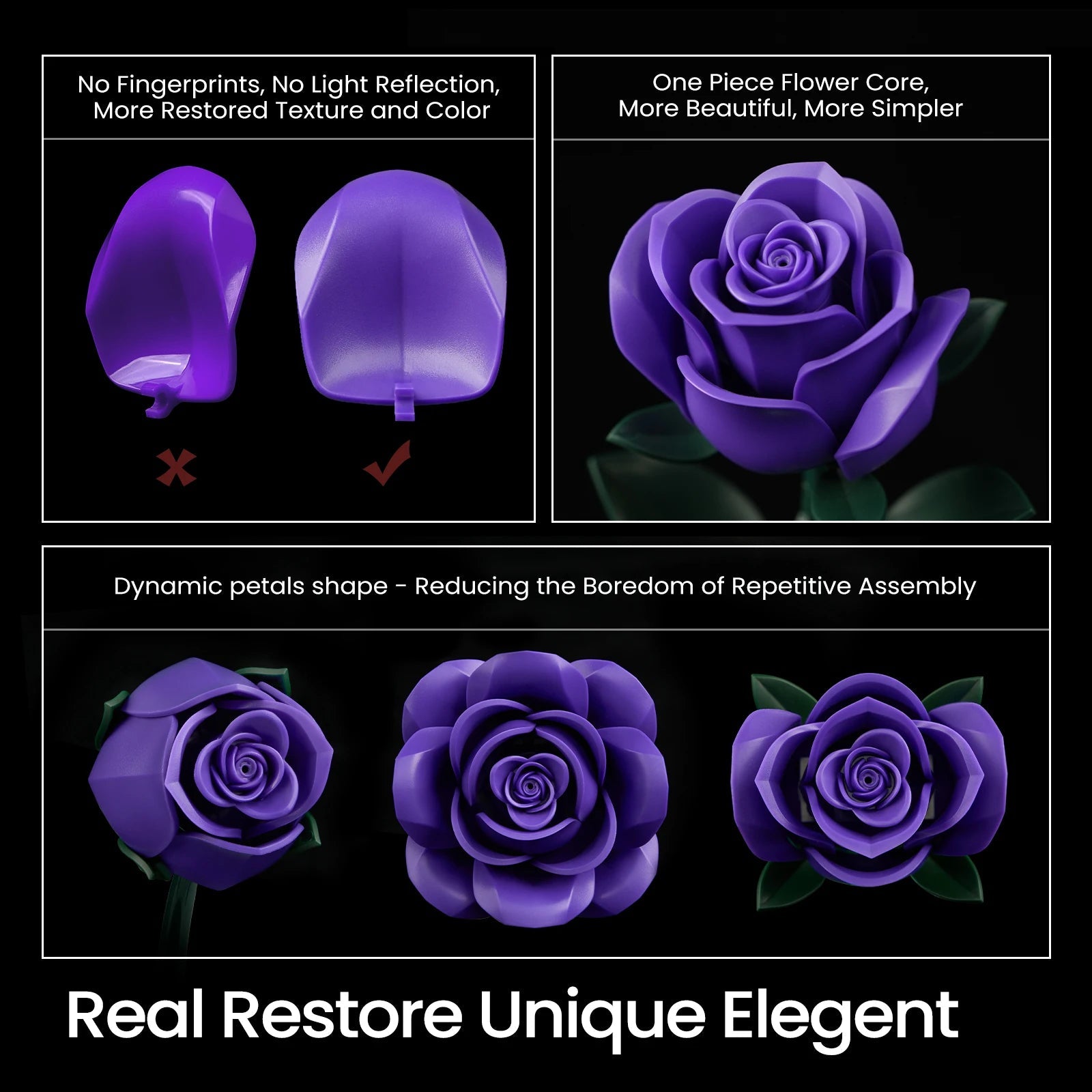 Floral Bricks Building Set - Perfect Gift for Adults! - silverfoxgoods