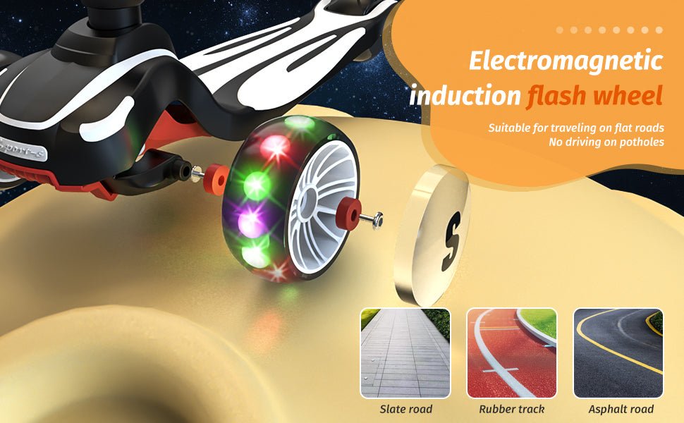 Sejoy Toddler Kick Scooter for Kids Childrens Foldable Seat Outside Bike Toy Scooter with Adjustable Height/Handlebars - silverfoxgoods