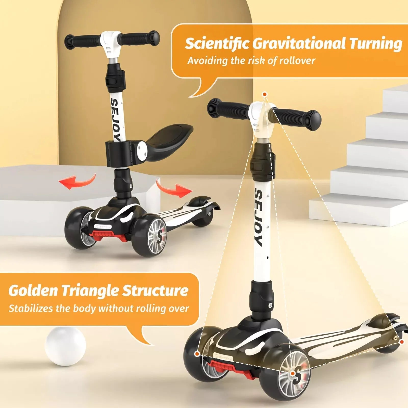 Sejoy Toddler Kick Scooter | Silver Fox Goods