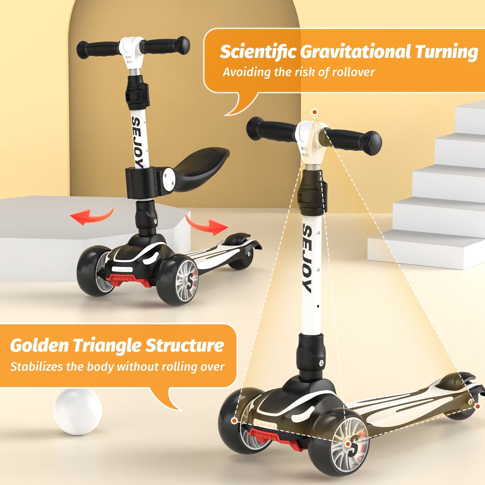Sejoy Toddler Kick Scooter | Silver Fox Goods