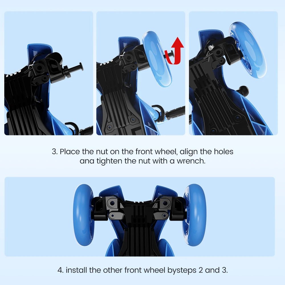 Sejoy Toddler Kick Scooter for Kids Childrens Foldable Seat Outside Bike Toy Scooter with Adjustable Height/Handlebars - silverfoxgoods