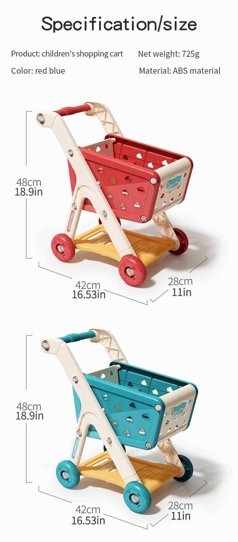 Shopping cart toy baby small trolley children play house fruit cut cut music kitchen supermarket men and girls - silverfoxgoods