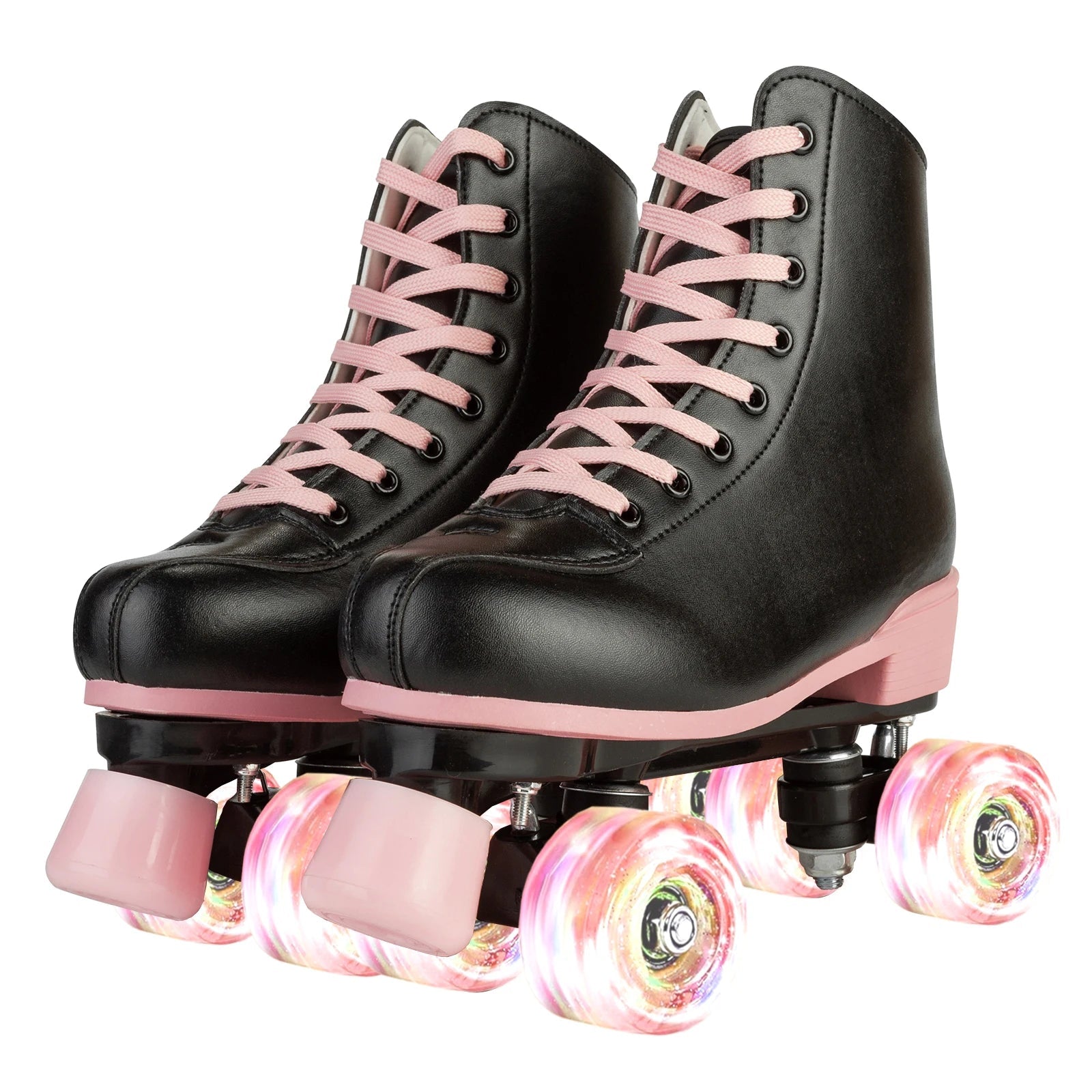 Size 35 - 40 Flashing Roller Skates For Women Double Row Quad Skate Shoes 4 Wheels Sneakers Adult Outdoor Skating Training 2025 - silverfoxgoods
