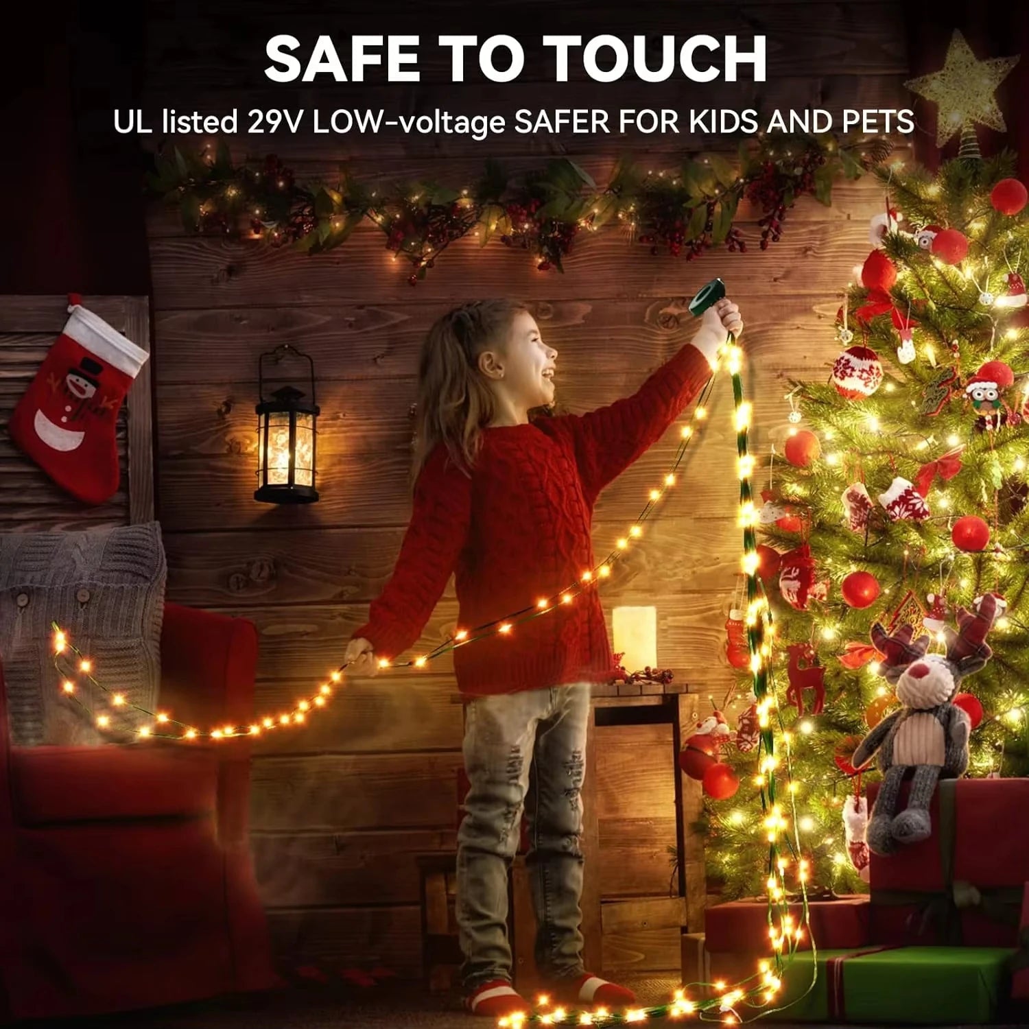 Smart Christmas Tree 2.1M – 400 LED RGB Fairy Lights with Remote & App Control - silverfoxgoods