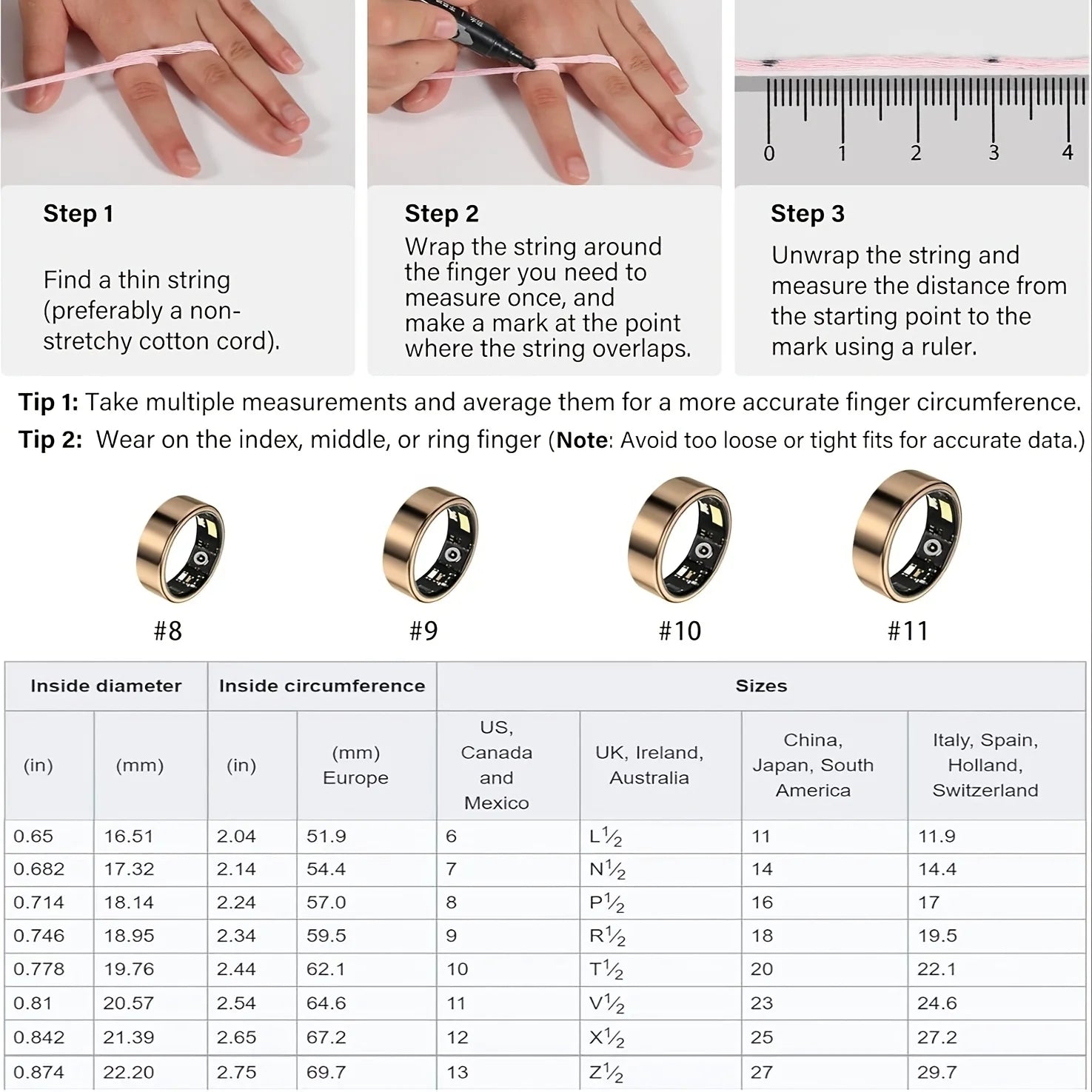Smart Ring, Sleep & Activity Tracker for Men & Women  | Silver Fox Goods