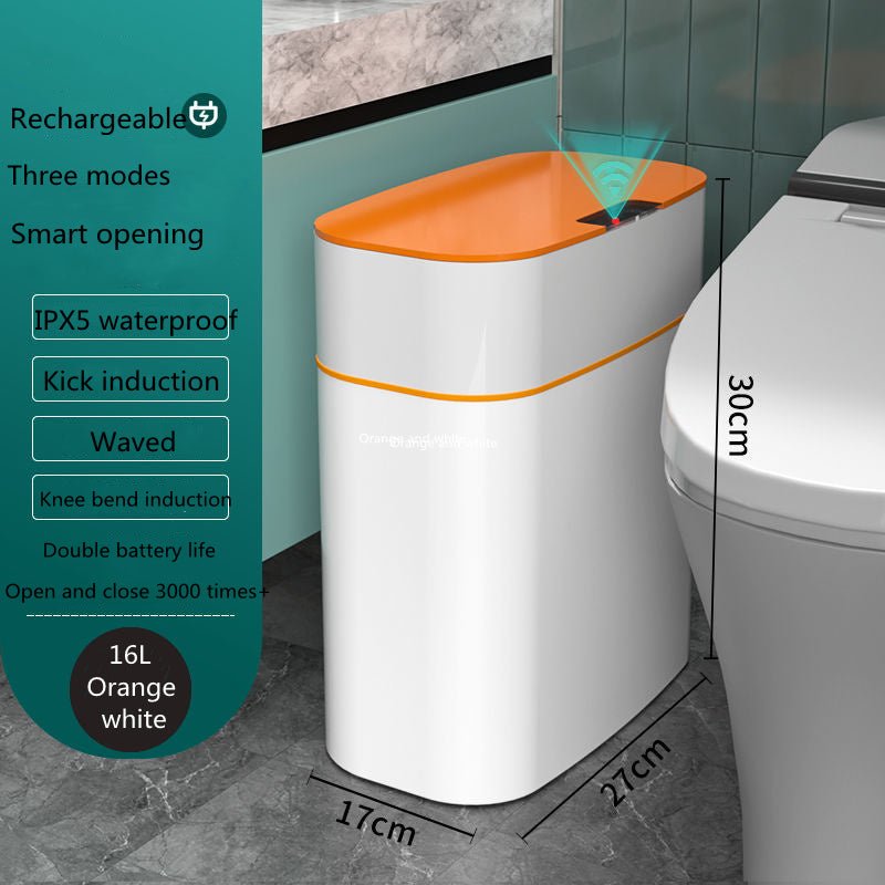 Automatic Smart Trash Can with Lid for Bedroom & Living Room - silverfoxgoods