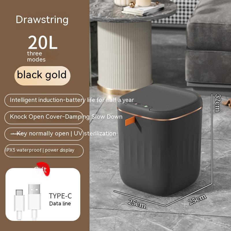Automatic Smart Trash Can with Lid for Bedroom & Living Room - silverfoxgoods
