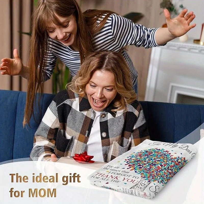 [Soft Flannel Mom Blanket] Super Soft Flannel Throw Blanket - Gifts for Mom from Daughter Son - Mom Birthday Gifts - silverfoxgoods