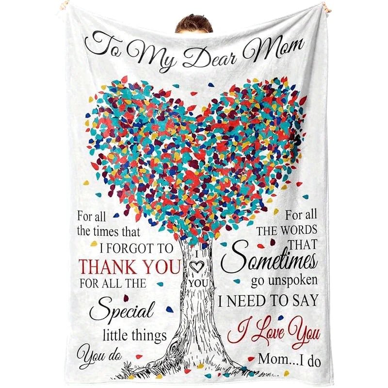 [Soft Flannel Mom Blanket] Super Soft Flannel Throw Blanket - Gifts for Mom from Daughter Son - Mom Birthday Gifts - silverfoxgoods
