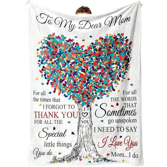 [Soft Flannel Mom Blanket] Super Soft Flannel Throw Blanket - Gifts for Mom from Daughter Son - Mom Birthday Gifts - silverfoxgoods