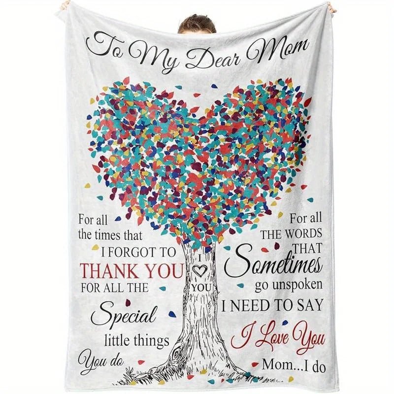 [Soft Flannel Mom Blanket] Super Soft Flannel Throw Blanket - Gifts for Mom from Daughter Son - Mom Birthday Gifts - silverfoxgoods