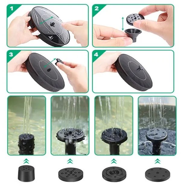 1.4W Solar Bird Bath Fountain| Silver Fox Goods