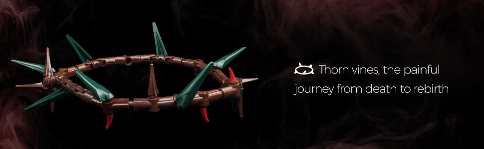 Gothic Skull Flowers Building Blocks Set - Halloween Decor & Gifts - silverfoxgoods