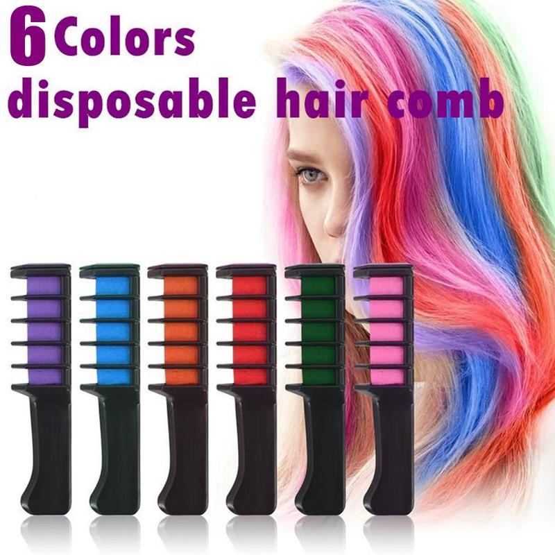 Temporary Mini Disposable Crayons Hair Color Chalk With Brush - silverfoxgoods