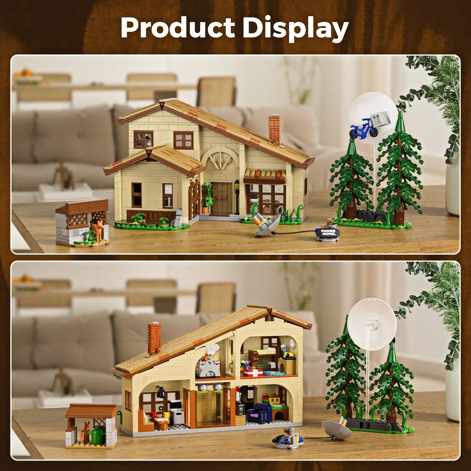 The Extra - Terrestrial House Building Blocks Set Christmas Gift for Fans and Adults (1452 PCS) - silverfoxgoods