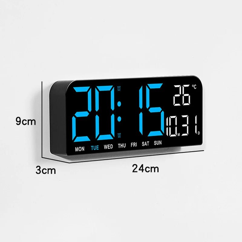 Large Display USB Alarm Clock with Weekly Date & Temp - silverfoxgoods