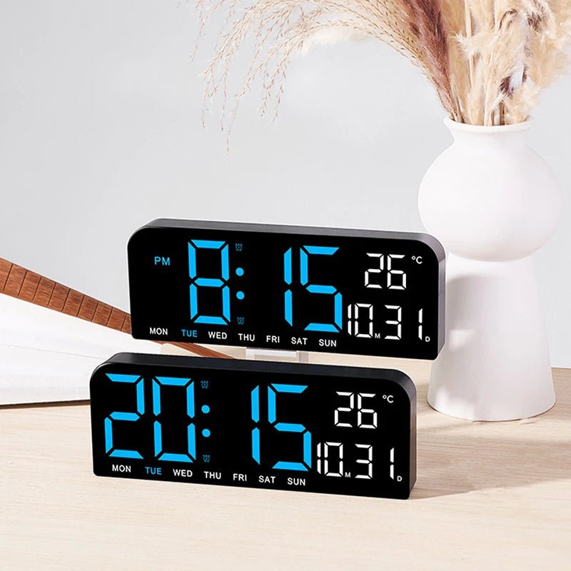 Large Display USB Alarm Clock with Weekly Date & Temp - silverfoxgoods