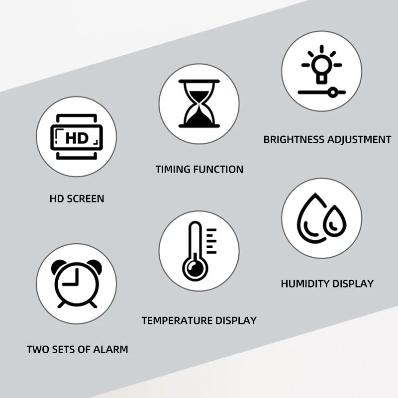 Large Display USB Alarm Clock with Weekly Date & Temp - silverfoxgoods