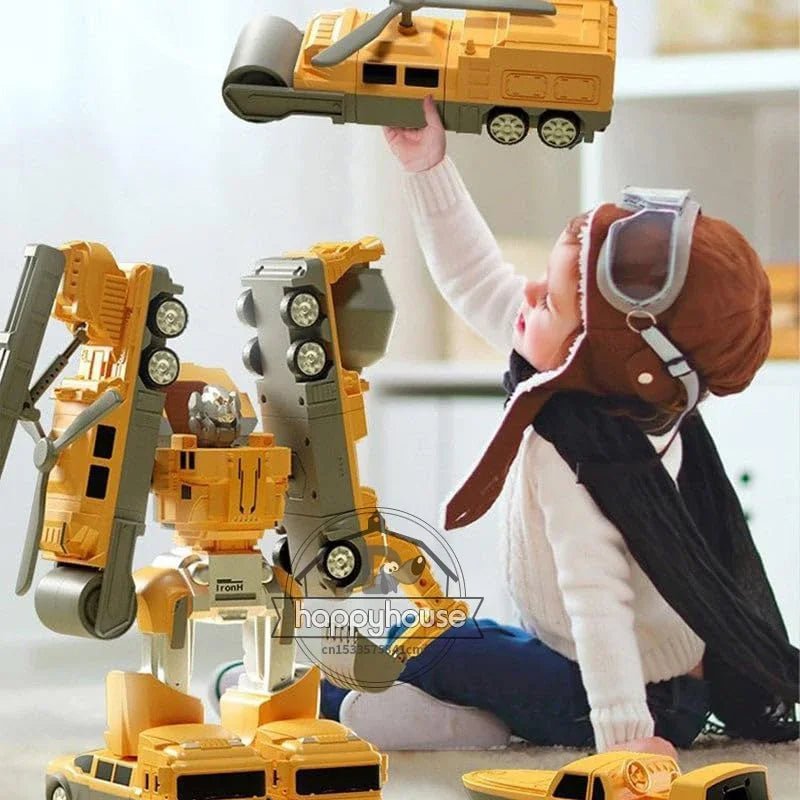 Transforming Robot Car Toy - Magnetic Blocks for Kids - silverfoxgoods